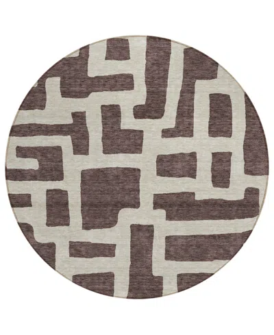 Addison Chantille Acn903 8'x8' Round Area Rug In Cocoa