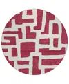Addison Chantille Acn903 8'x8' Round Area Rug In Cranberry