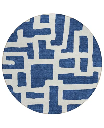 Addison Chantille Acn903 8'x8' Round Area Rug In Navy