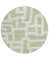 Addison Chantille Acn903 8'x8' Round Area Rug In Sage