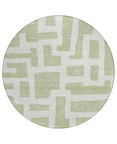 Addison Chantille Acn903 8'x8' Round Area Rug In Sage