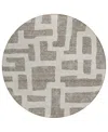 Addison Chantille Acn903 8'x8' Round Area Rug In Taupe
