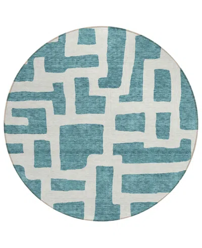 Addison Chantille Acn903 8'x8' Round Area Rug In Teal