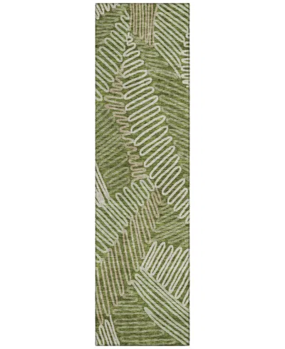 Addison Chantille Acn904 2'3"x7'6" Runner Area Rug In Olive