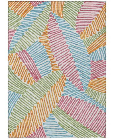 Addison Chantille Machine Washable Acn904 8'x10' Area Rug In White