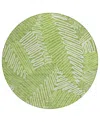 Addison Chantille Acn904 8'x8' Round Area Rug In Lime
