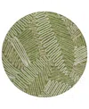 Addison Chantille Acn904 8'x8' Round Area Rug In Olive
