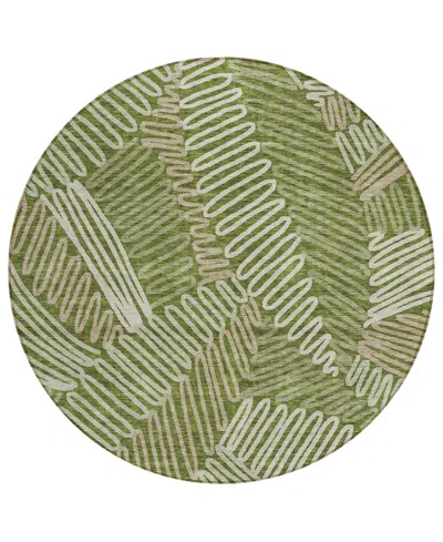 Addison Chantille Acn904 8'x8' Round Area Rug In Olive