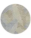 Addison Chantille Acn904 8'x8' Round Area Rug In Taupe