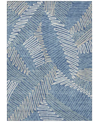 Addison Chantille Machine Washable Acn904 9'x12' Area Rug In Blue