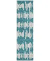 Addison Chantille Machine Washable Acn905 2'3"x7'6" Runner Area Rug In Teal