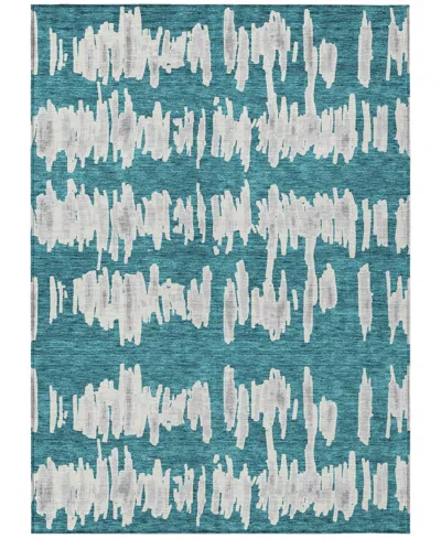 Addison Chantille Machine Washable Acn905 5'x7'6" Area Rug In Teal