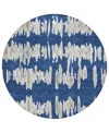 Addison Chantille Acn905 8'x8' Round Area Rug In Navy