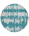 Addison Chantille Acn905 8'x8' Round Area Rug In Teal