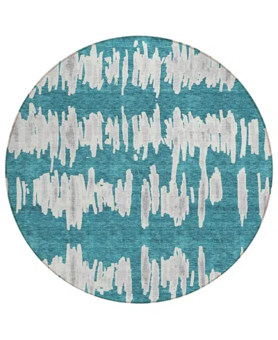 Addison Chantille Acn905 8'x8' Round Area Rug In Teal