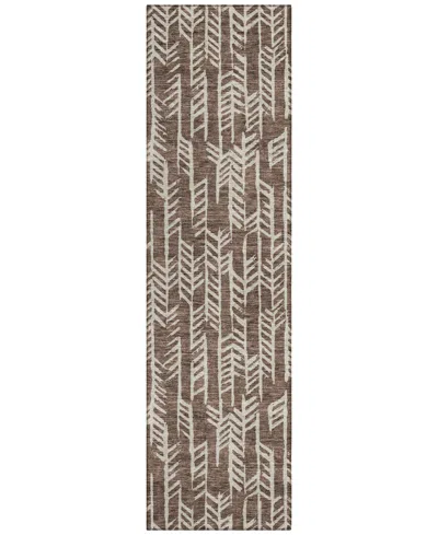Addison Chantille Acn906 2'3"x7'6" Runner Area Rug In Brown