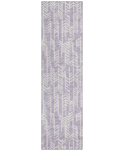 Addison Chantille Machine Washable Acn906 2'3"x7'6" Runner Area Rug In Lavender