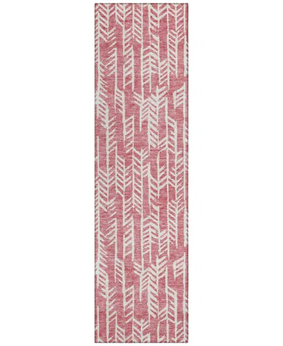 Addison Chantille Acn906 2'3"x7'6" Runner Area Rug In Rose