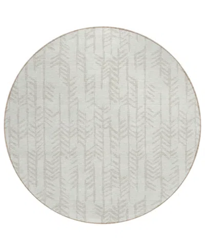 Addison Chantille Acn906 8'x8' Round Area Rug In Ivory
