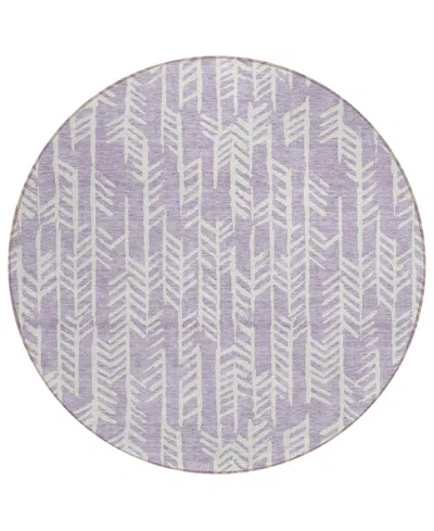 Addison Chantille Acn906 8'x8' Round Area Rug In Lavender