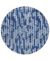 Addison Chantille Acn906 8'x8' Round Area Rug In Navy