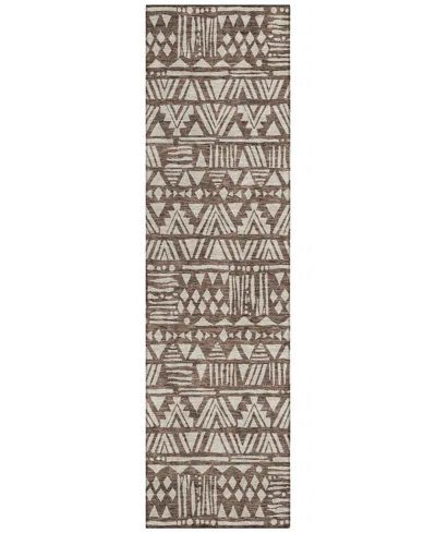 Addison Chantille Acn907 2'3"x7'6" Runner Area Rug In Brown