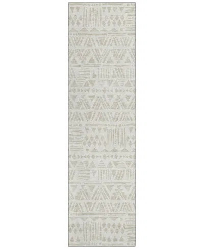 Addison Chantille Machine Washable Acn907 2'3"x7'6" Runner Area Rug In Ivory
