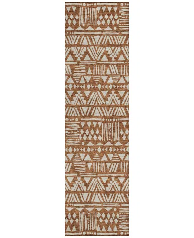 Addison Chantille Acn907 2'3"x7'6" Runner Area Rug In Terracotta