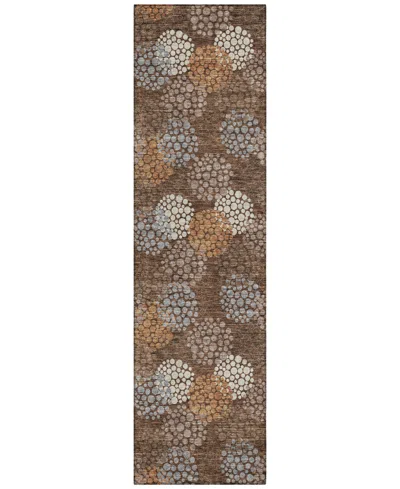 Addison Chantille Machine Washable Acn908 2'3"x7'6" Runner Area Rug In Cocoa