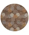 Addison Chantille Acn908 8'x8' Round Area Rug In Cocoa
