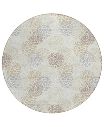 Addison Chantille Acn908 8'x8' Round Area Rug In Ivory