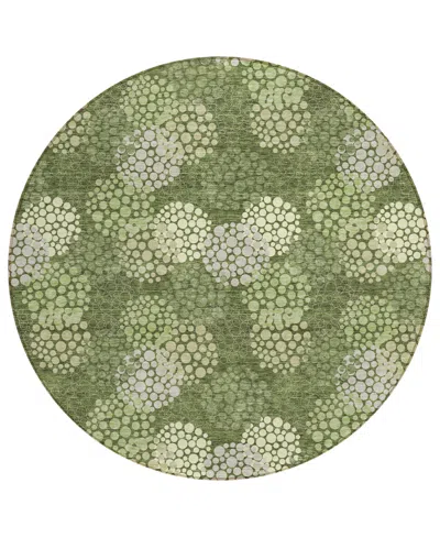 Addison Chantille Acn908 8'x8' Round Area Rug In Olive