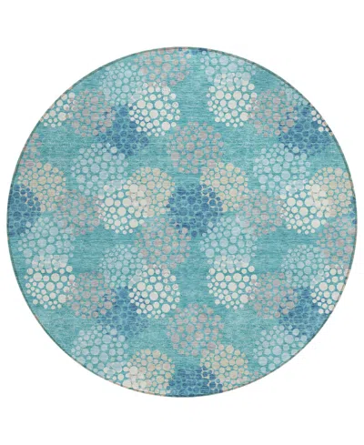 Addison Chantille Acn908 8'x8' Round Area Rug In Teal