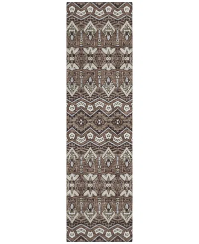 Addison Chantille Acn909 2'3"x7'6" Runner Area Rug In Brown