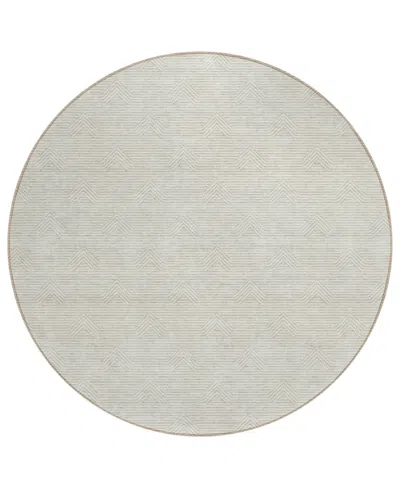 Addison Chantille Acn910 8'x8' Round Area Rug In Ivory