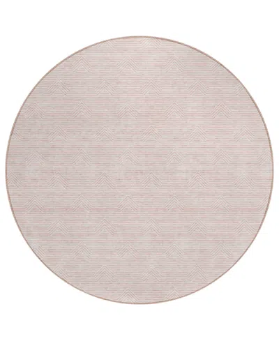 Addison Chantille Acn910 8'x8' Round Area Rug In Pink