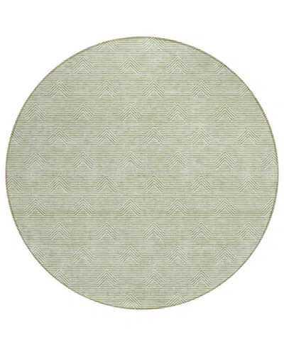 Addison Chantille Acn910 8'x8' Round Area Rug In Sage