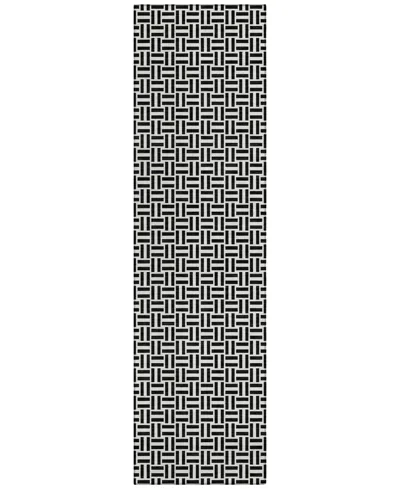 Addison Chantille Machine Washable Acn911 2'3"x7'6" Runner Area Rug In Black