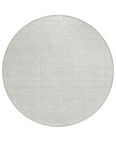 Addison Chantille Acn911 8'x8' Round Area Rug In Ivory