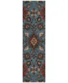 Addison Chantille Machine Washable Acn1002 2'3"x7'6" Runner Area Rug In Denim