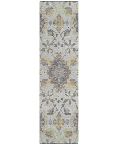 Addison Chantille Machine Washable Acn1002 2'3"x7'6" Runner Area Rug In Gray