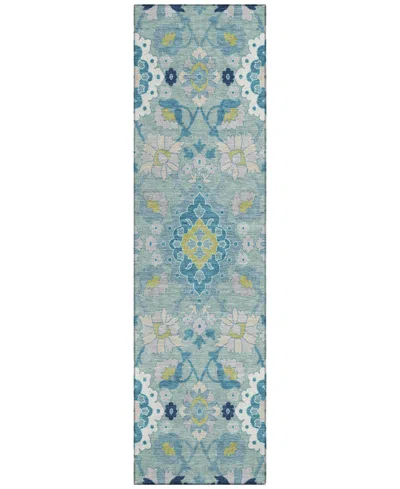 Addison Chantille Machine Washable Acn1002 2'3"x7'6" Runner Area Rug In Teal