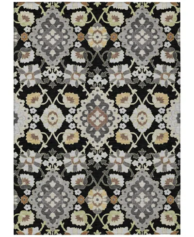 Addison Chantille Machine Washable Acn1002 5'x7'6" Area Rug In Black