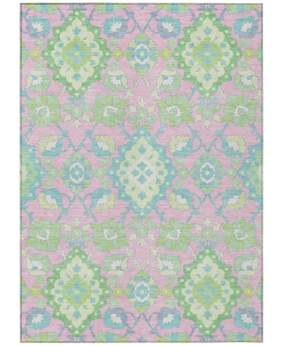 Addison Chantille Machine Washable Acn1002 9'x12' Area Rug In Pink