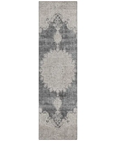 Addison Chantille Machine Washable Acn1003 2'3''x7'6'' Runner Area Rug In Black