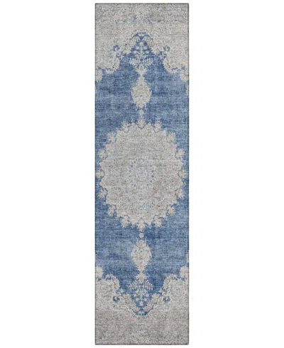 Addison Chantille Machine Washable Acn1003 2'3''x7'6'' Runner Area Rug In Navy