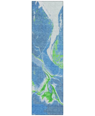 Addison Chantille Machine Washable Acn1005 2'3''x7'6'' Runner Area Rug In Denim