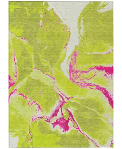 Addison Chantille Machine Washable Acn1005 3'x5' Area Rug In Lime