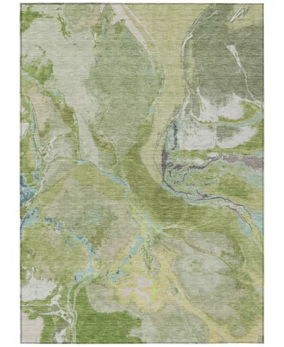 Addison Chantille Machine Washable Acn1005 5'x7'6" Area Rug In Green
