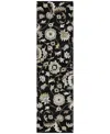 Addison Chantille Machine Washable Acn1006 2'3"x7'6" Runner Area Rug In Black